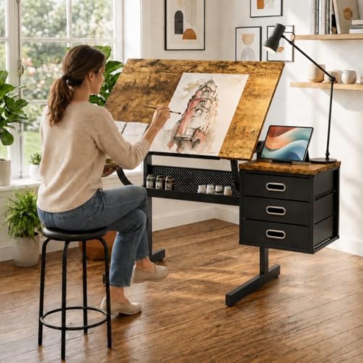 Tops - Escritorio de dibujo ajustable con función