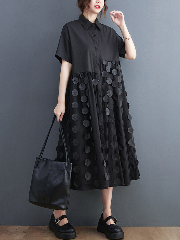 Korean Style A Line Shirt Dress - Vestido Camisero de Verano Estilo Coreano