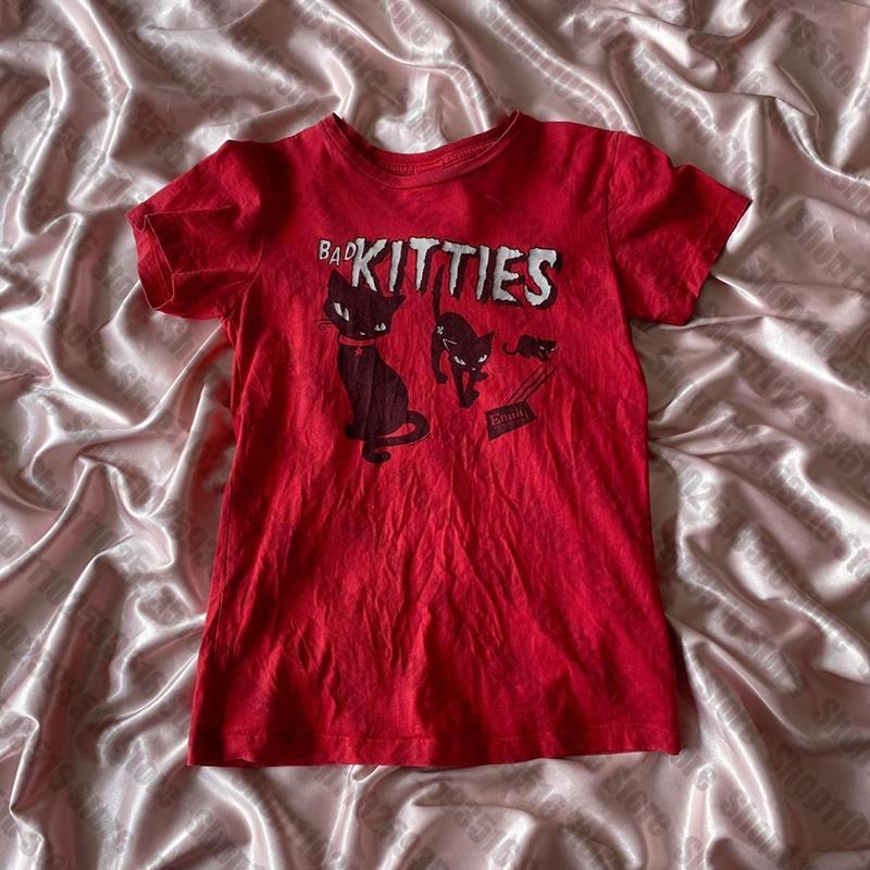 Y2K Graphic Baby Tee Crop - Camiseta Y2K Grunge Cyber Goth, camisetas