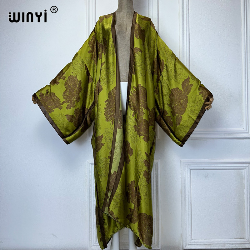 Boho Summer Beach Maxi Dress - WINYI África boho estampado kimonos vestidos