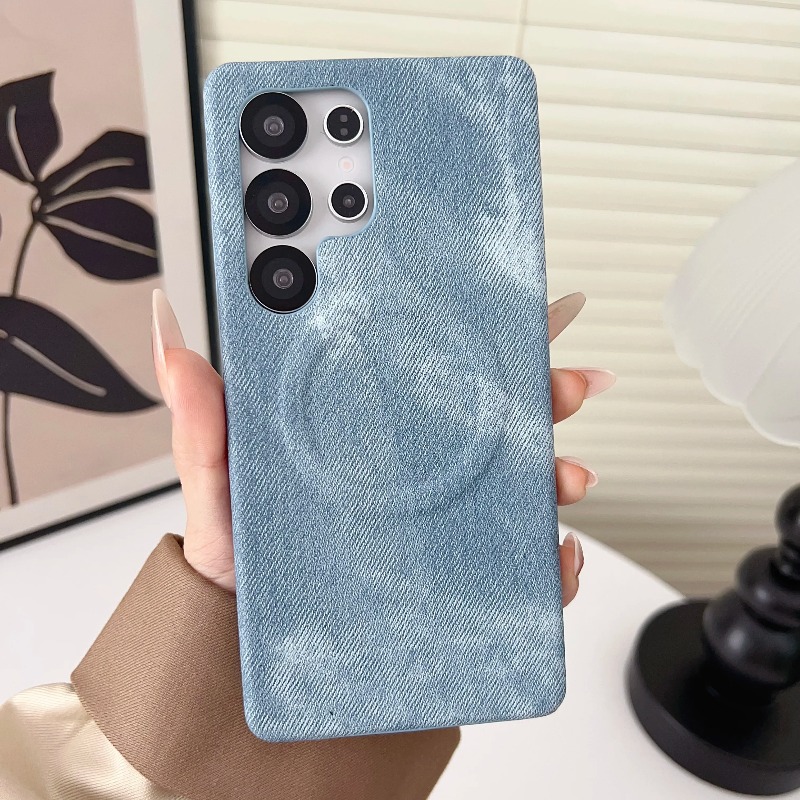 Jeans - Funda magnética para teléfono con textura