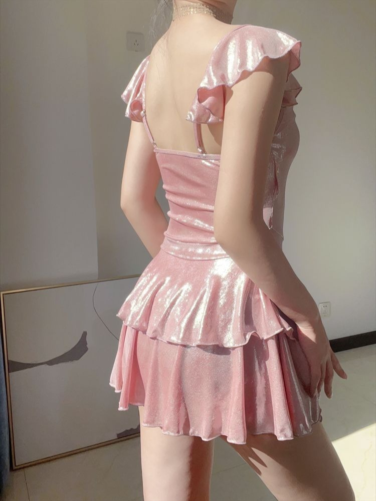 Skirts - Traje de Baño Rosa Brillante para