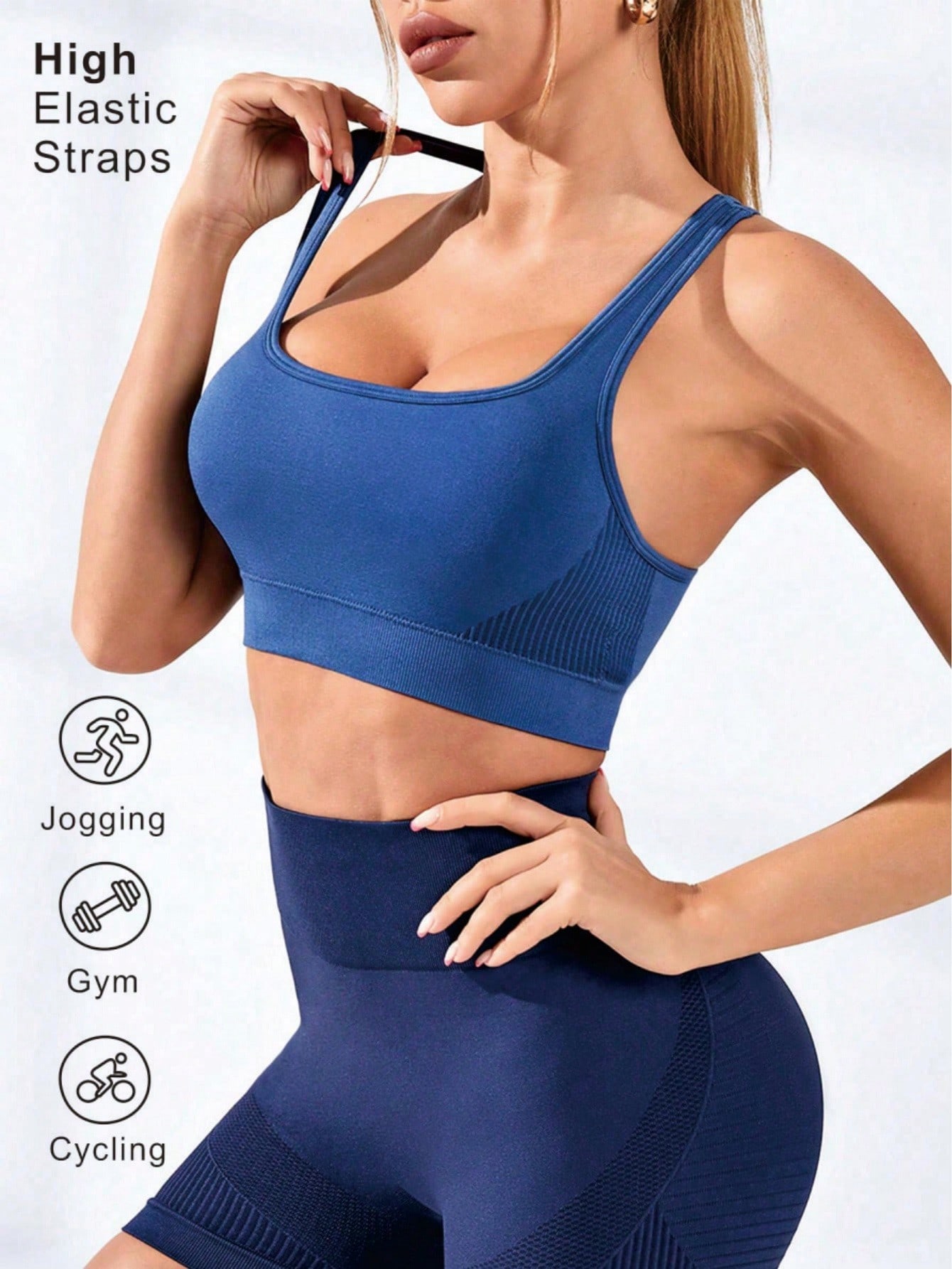 Sujetador deportivo tipo racer - Seamless Ribbed Workout Tank Top reseña y precio