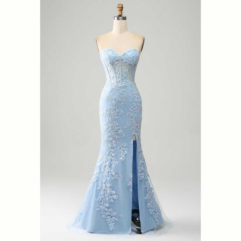 Vestidos de fiesta de noche el - Elegant Satin Evening Gown Split reseña y precio
