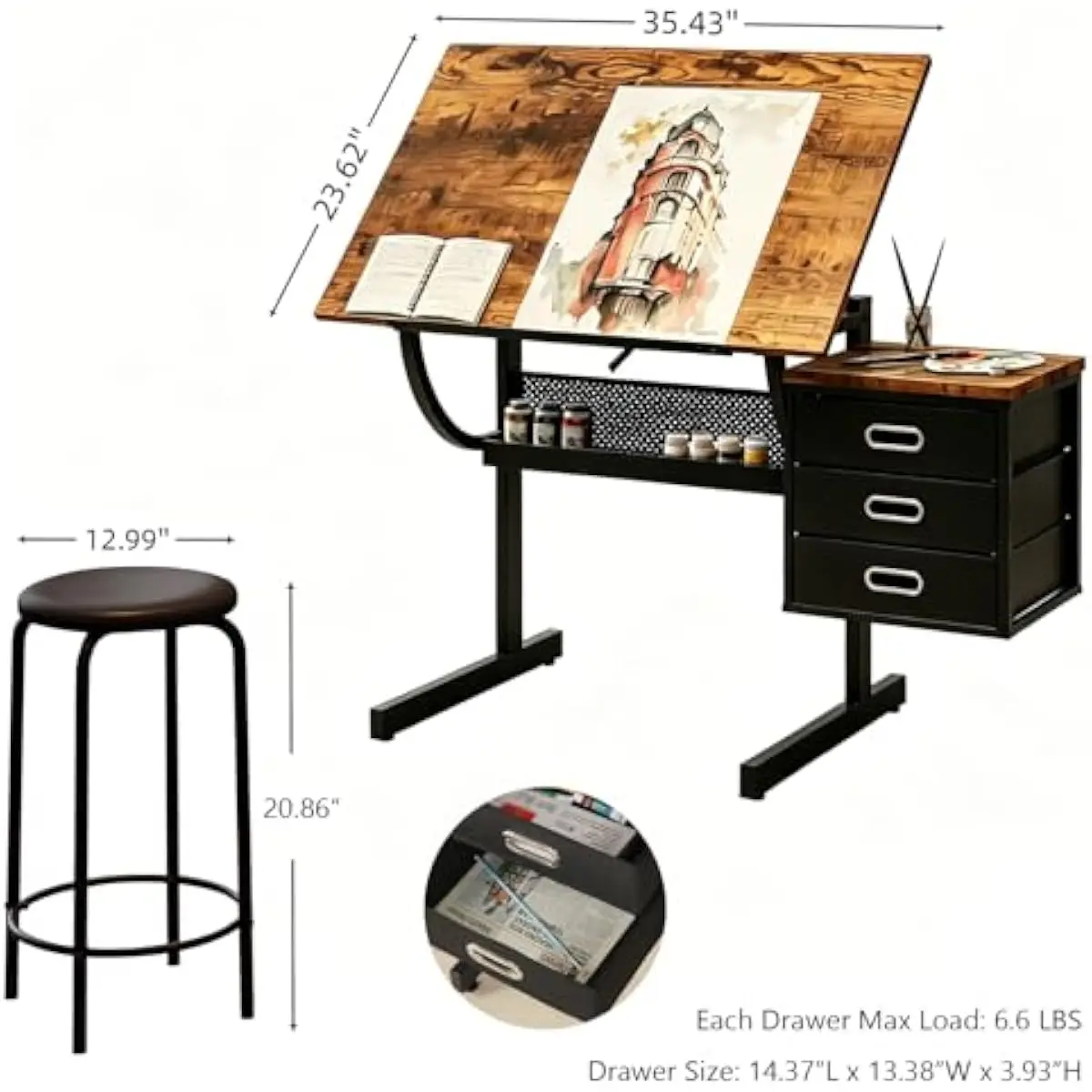 Mesa de Dibujo con Ajuste de 0 - Tops reseña y precio