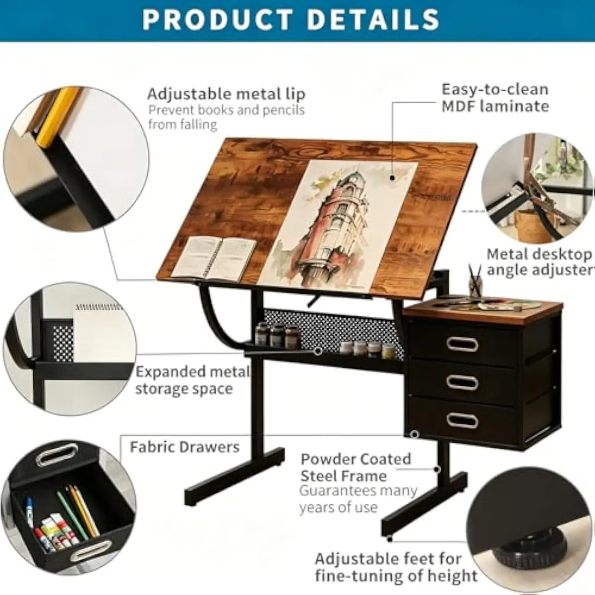 Mesa de Dibujo con Ajuste de 0 - Tops reseña y precio