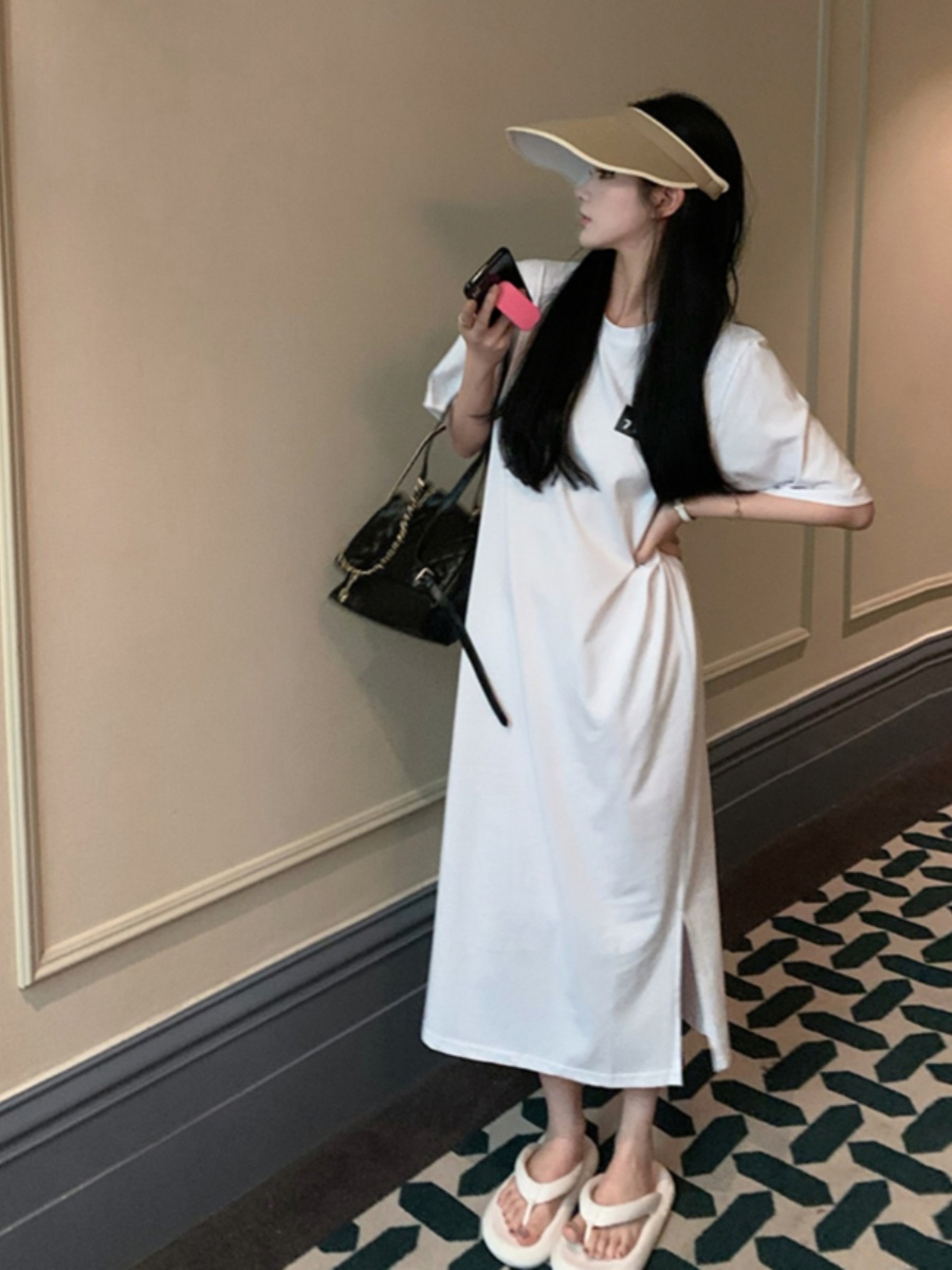 Vestido camisero negro de mang - Korean Style A Line Shirt Dress reseña y precio