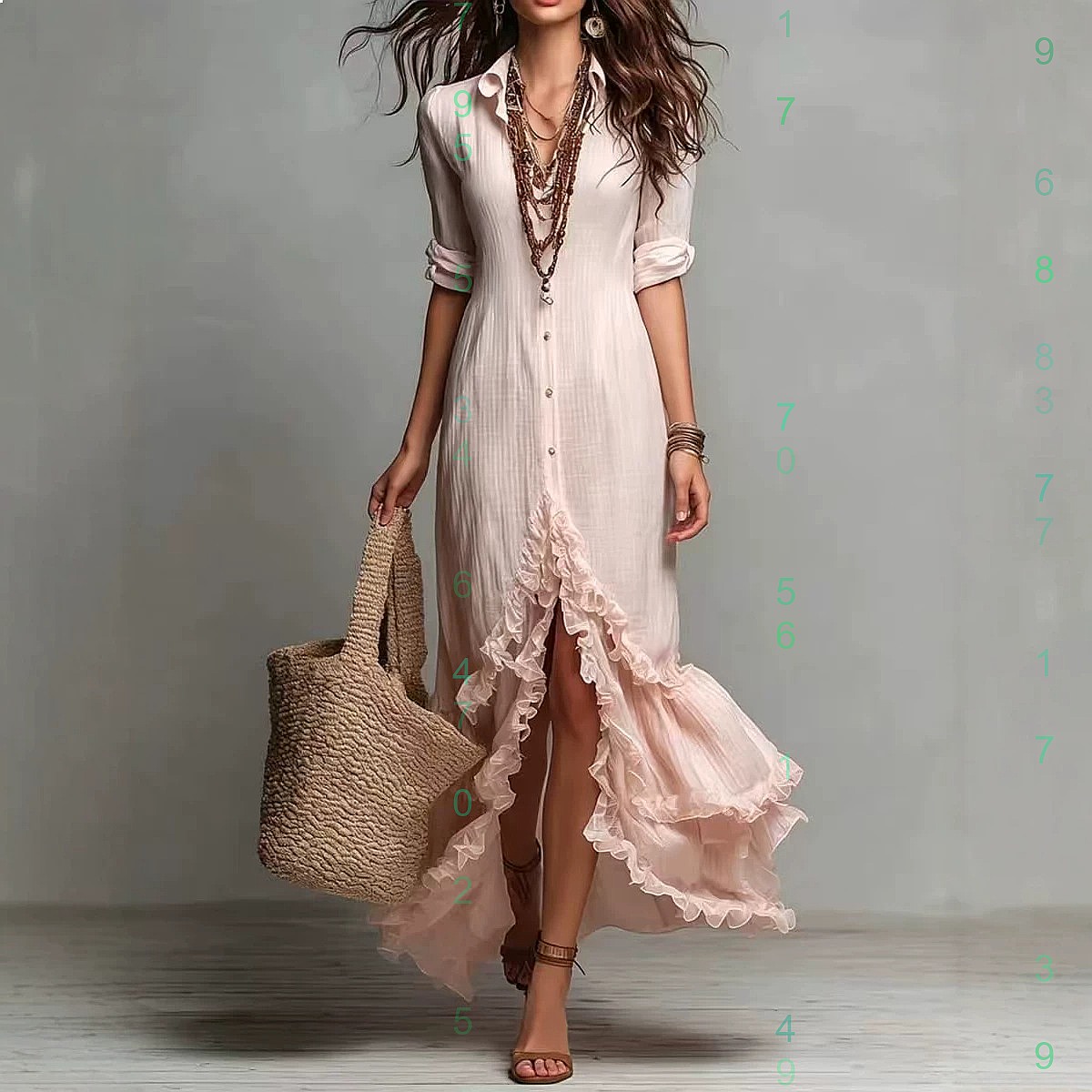 Vestido camisero de algodón y  - Casual Loose Linen Shirt Dress reseña y precio