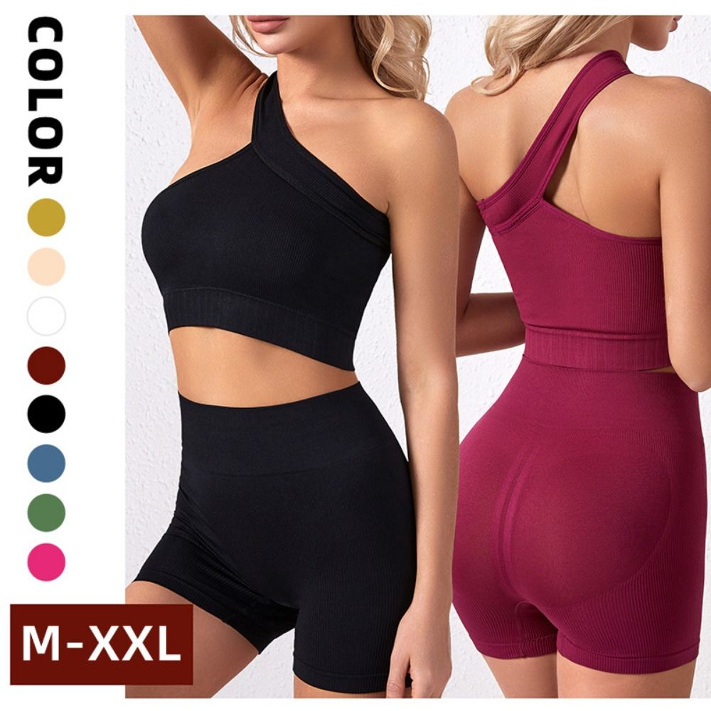 Conjunto Deportivo de 2 Piezas - Seamless Ribbed Workout Tank Top reseña y precio