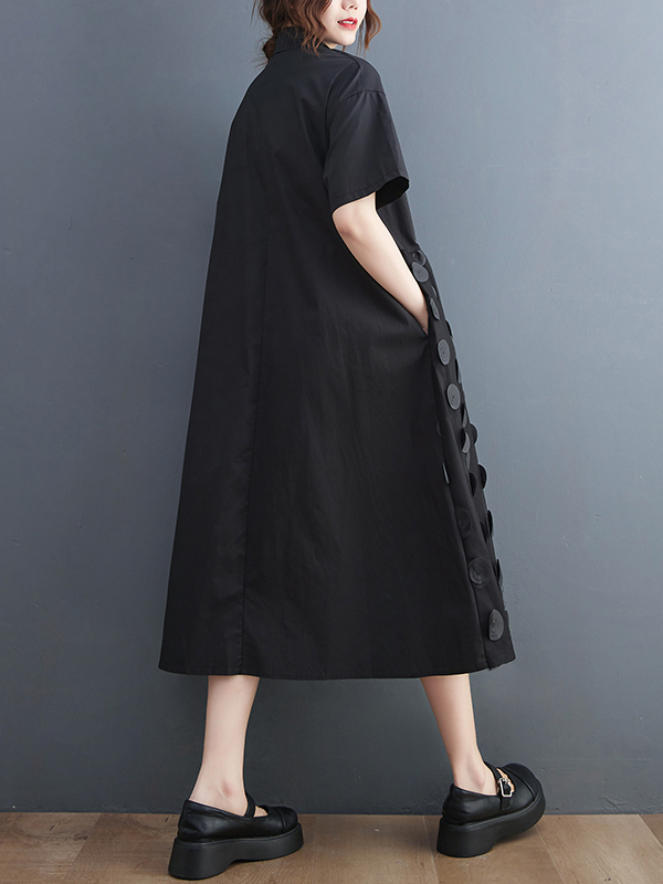 Vestido Camisero de Verano Est - Korean Style A Line Shirt Dress reseña y precio