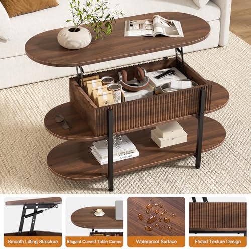 Mesa de centro ovalada acanala - Tops reseña y precio