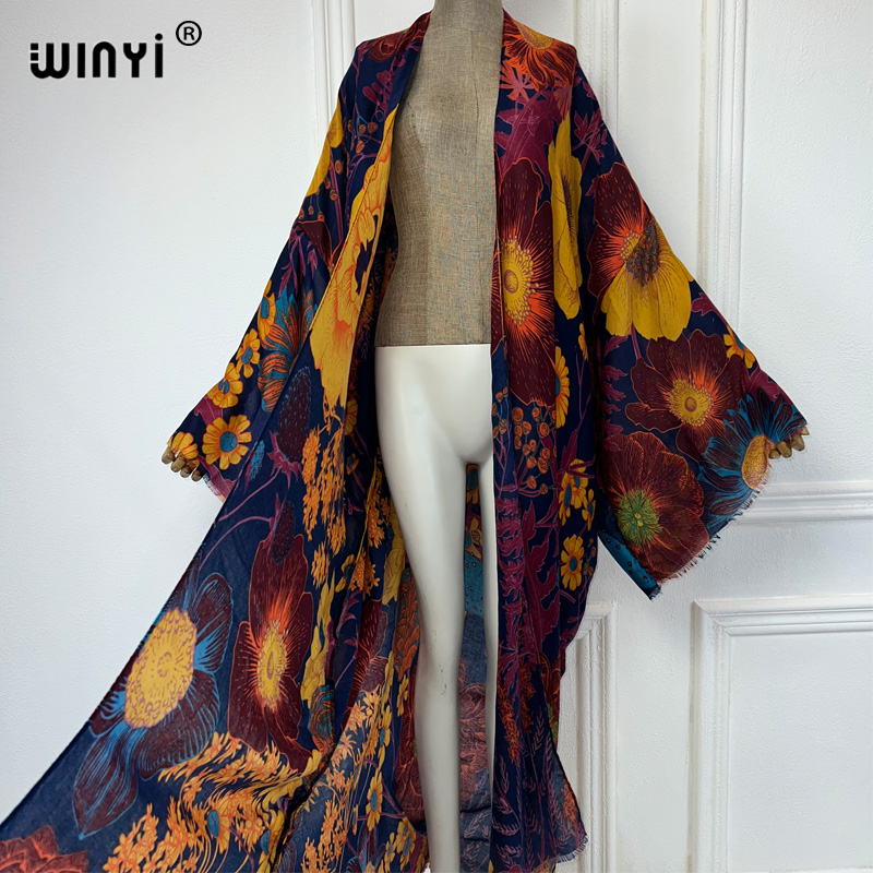 WINYI África Moda Verano Kimon - Boho Summer Beach Maxi Dress reseña y precio