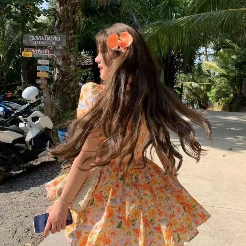 Nuevo Vestido Mini Casual de P - Off Shoulder Puff Sleeve Sundress reseña y precio
