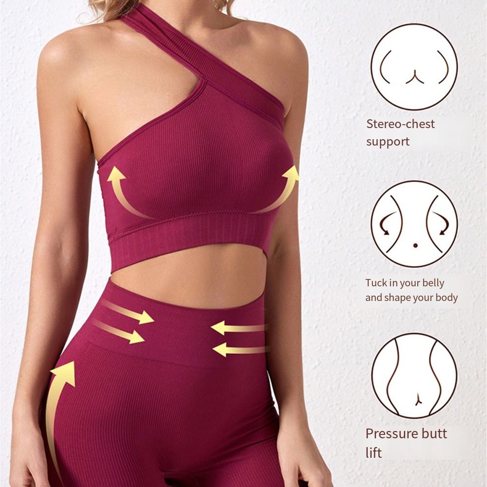 Conjunto Deportivo de 2 Piezas - Seamless Ribbed Workout Tank Top reseña y precio