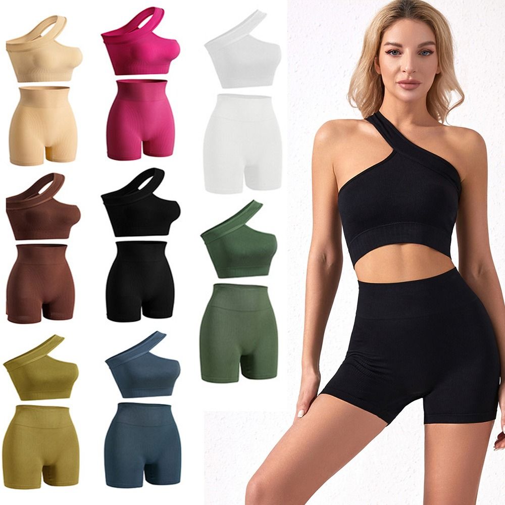 Conjunto Deportivo de 2 Piezas - Seamless Ribbed Workout Tank Top reseña y precio