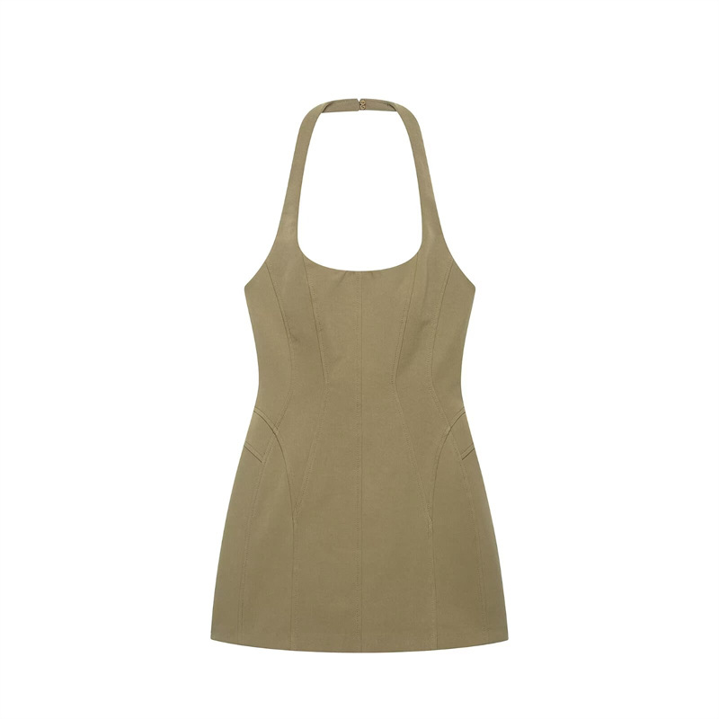 Vestido Mini Halter Vintage Co - Y2K Backless Halter Mini Dress reseña y precio