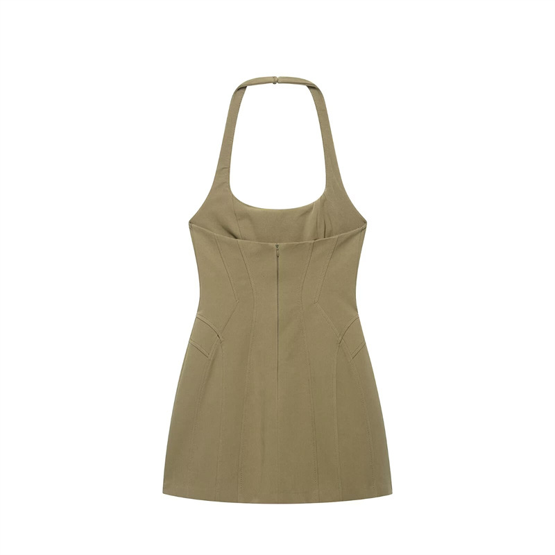 Vestido Mini Halter Vintage Co - Y2K Backless Halter Mini Dress reseña y precio