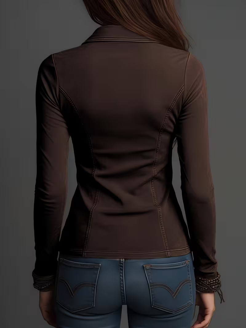 Camisa Entallada con Solapa pa - Blouses reseña y precio