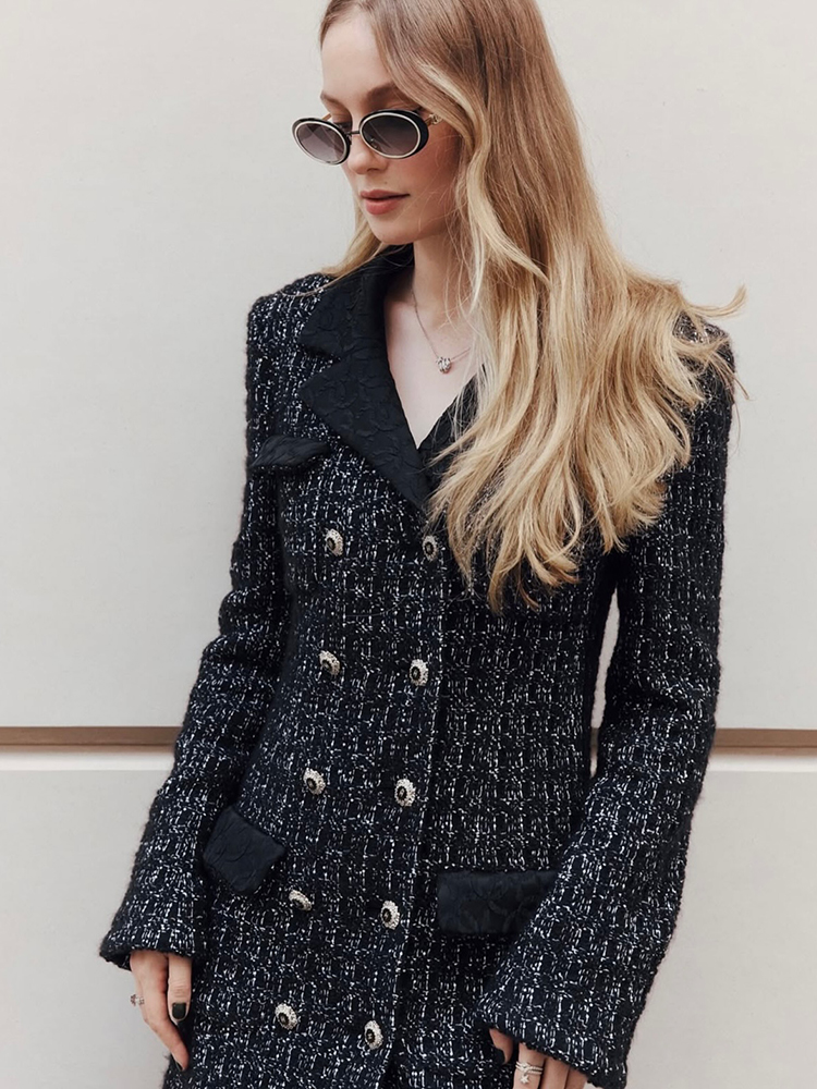 Conjunto de vestido tipo blaze - Tweed Two Piece Blazer Dress reseña y precio